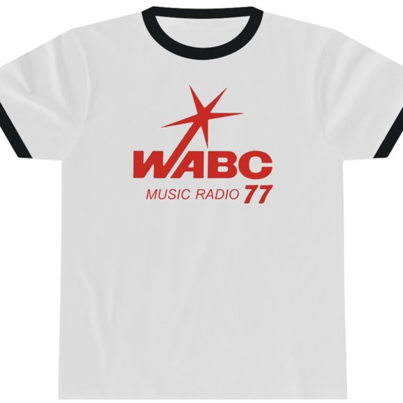 WABC MUSIC RADIO T-SHIRT - VINTAGE - RETRO - WABC 77 MUSIC RADIO SHIRT - Picture 2 of 3